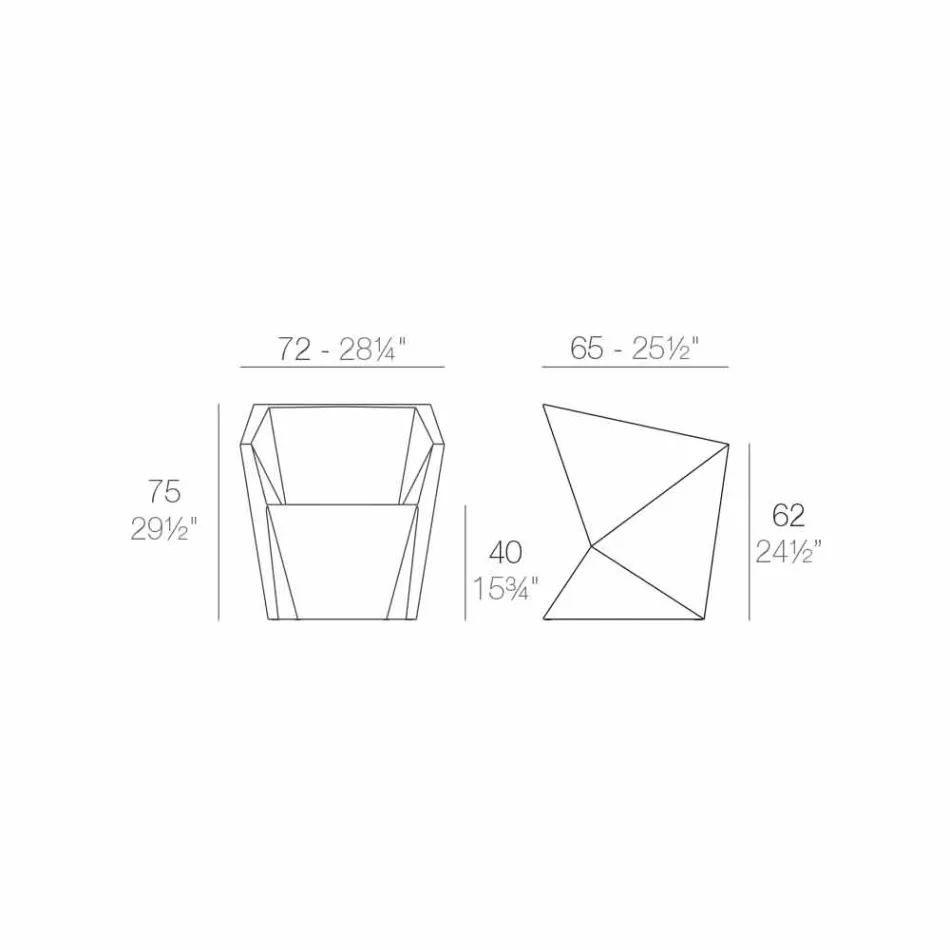 Vondom Faz hvidlakeret haveolde med moderne design Viadurini