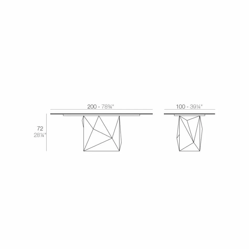 Vondom Faz hvidlakeret havebord L200xP100cm design Viadurini