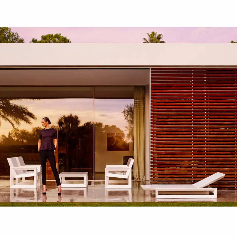 Vondom Frame design havemøbler i hvid polyethylen Viadurini