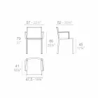 Vondom Quartz stol med armlæn i moderne design Viadurini