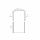 Vondom Quartz udendørs firkantet bord med moderne design Viadurini