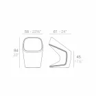 Vondom Ufo have stol i moderne hvid design Viadurini