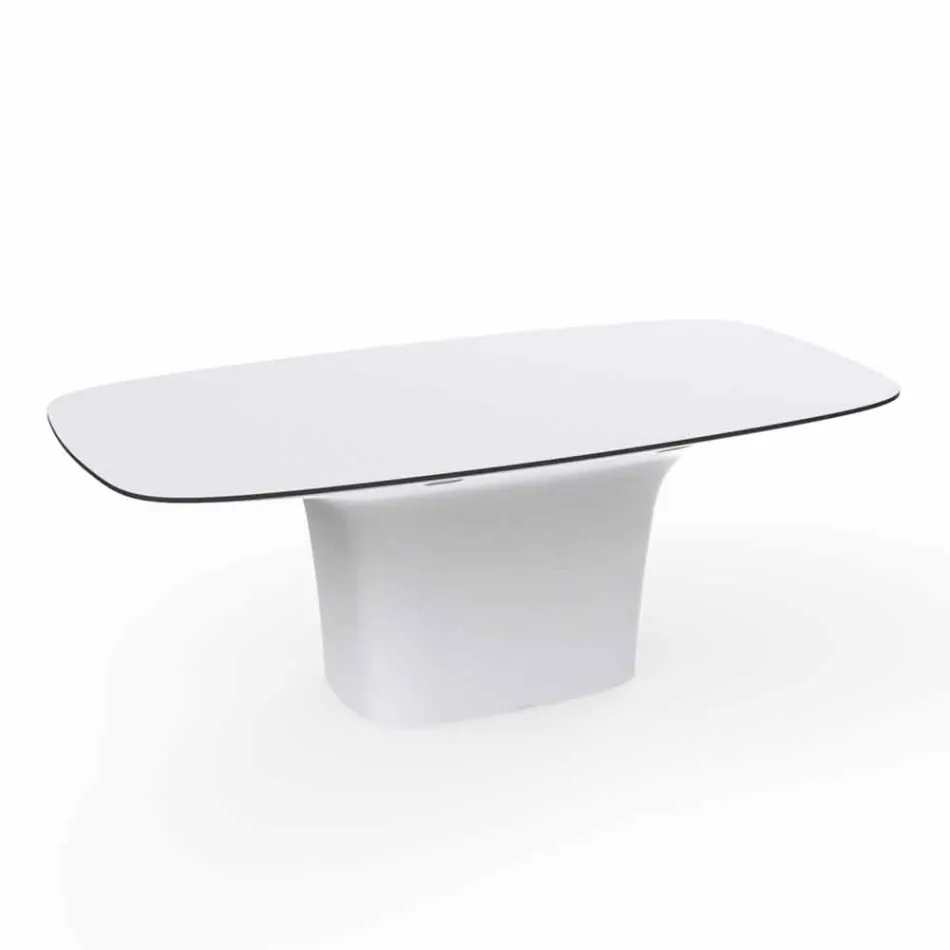 Vondom Ufo hvid design udendørs bord L200xP100 cm Viadurini