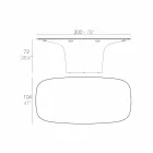 Vondom Ufo hvid design udendørs bord L200xP100 cm Viadurini